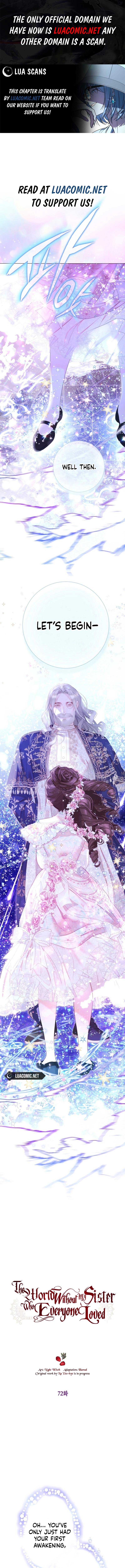 The World Without My Sister Who Everyone Loved Chapter 72 - Page 1