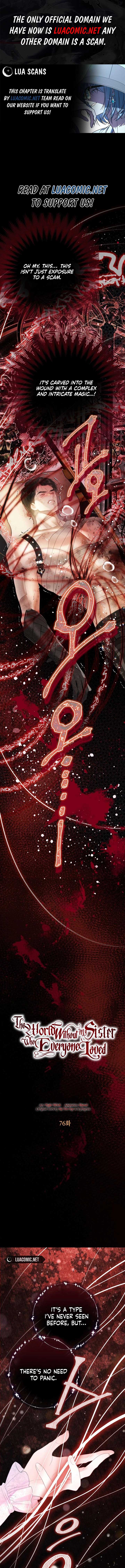 The World Without My Sister Who Everyone Loved Chapter 76 - Page 1