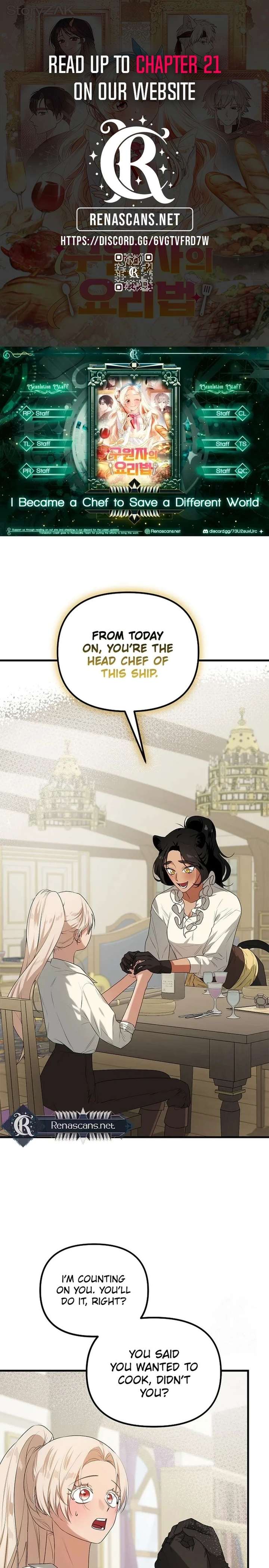 I Became a Chef to Save a Different World Chapter 14 - Page 1