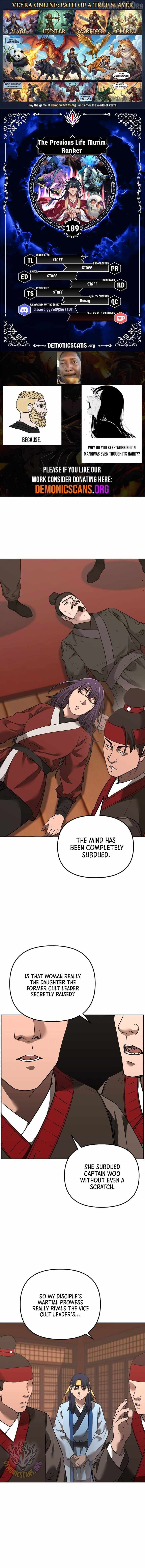 Reincarnation of the Murim Clan’s Former Ranker Chapter 189 - Page 1