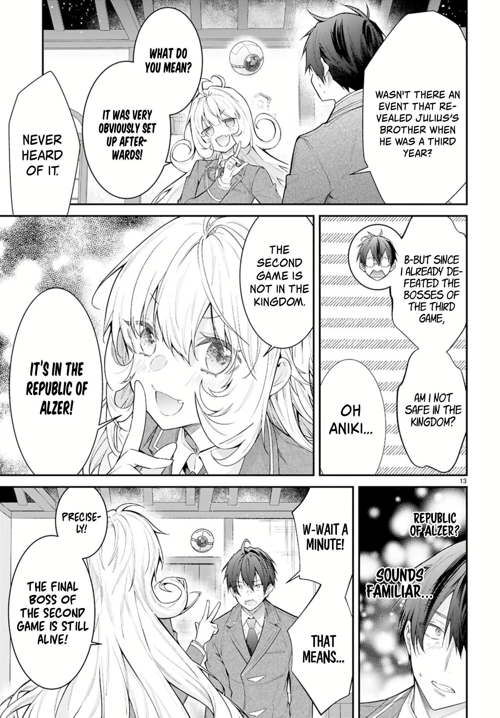 Otome Game Sekai wa Mob ni Kibishii Sekai desu Chapter 67 - Page 13