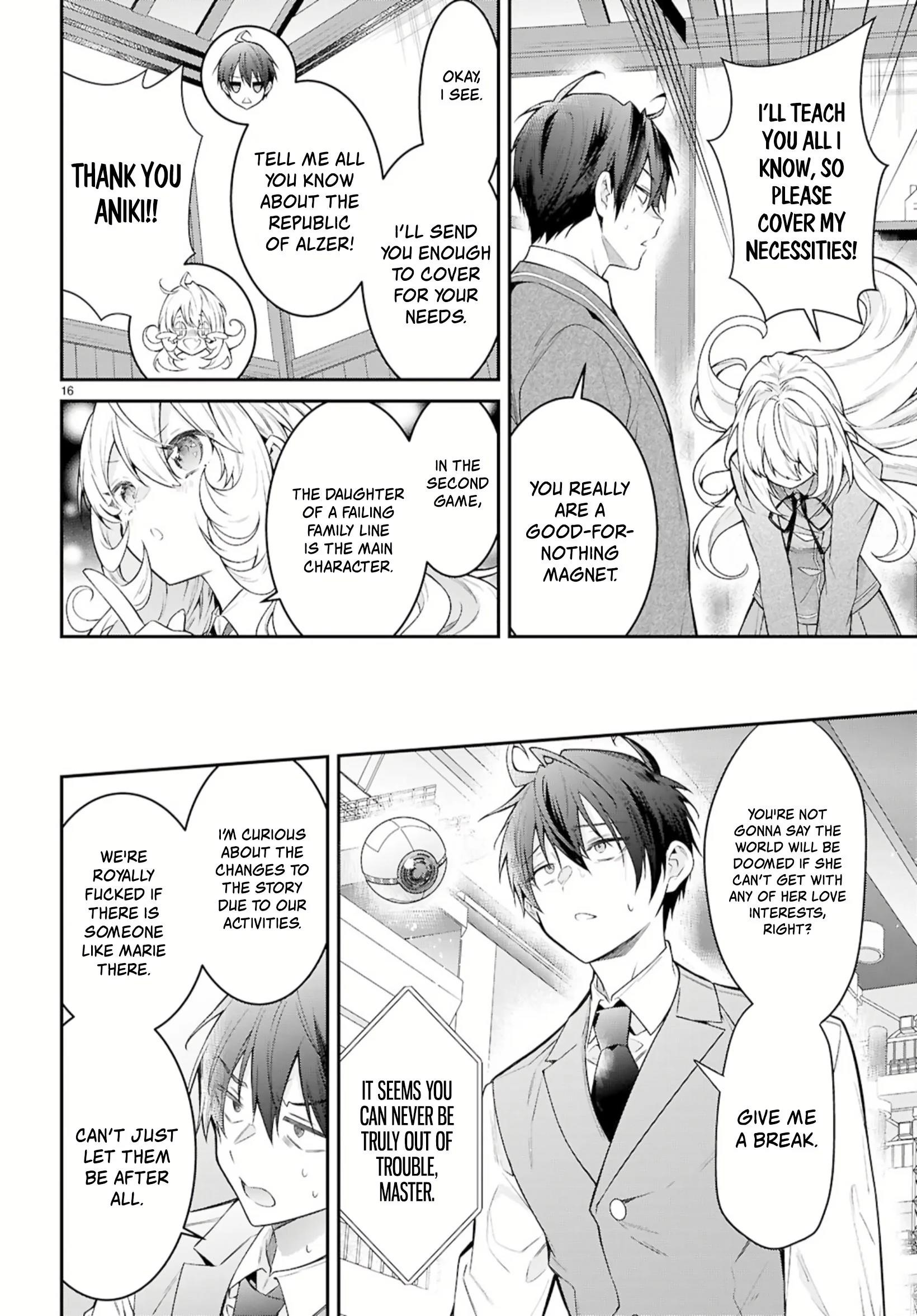 Otome Game Sekai wa Mob ni Kibishii Sekai desu Chapter 67 - Page 16