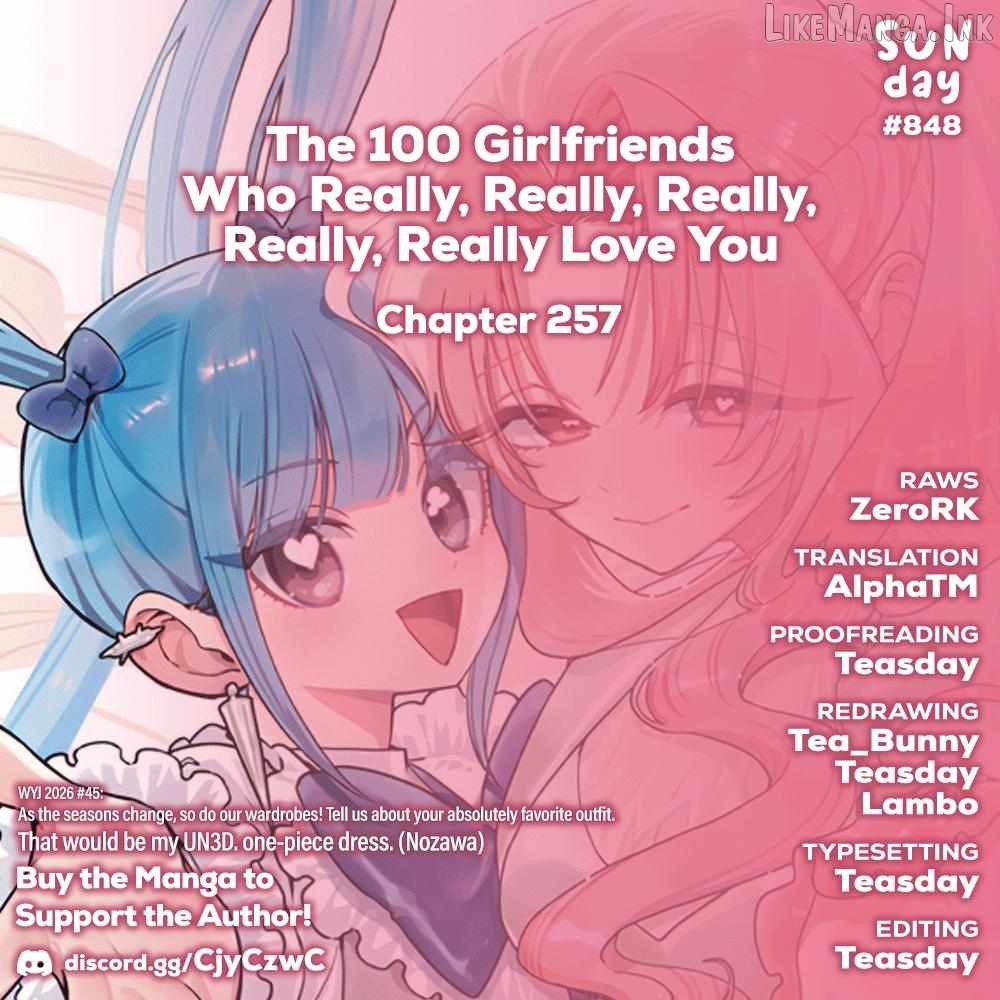 The 100 Girlfriends Who Really, Really, Really, Really, Really Love You Chapter 257 - Page 1