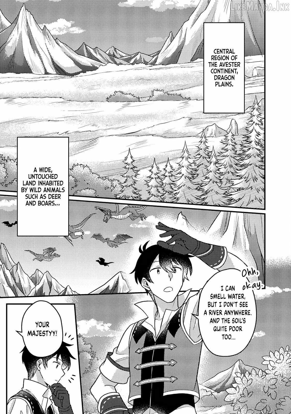 Revolution in production with the blessings of the gods – While living a leisurely, slow life in a corner of another world, somehow a diverse group of people gathered to form the strongest nation… Chapter 32.1 - Page 1