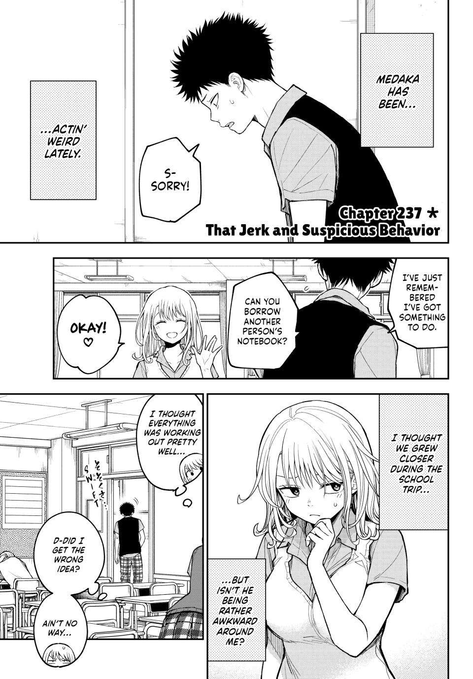 My Cuteness Isn’t Understood By Kuroiwa Medaka Chapter 237 - Page 1
