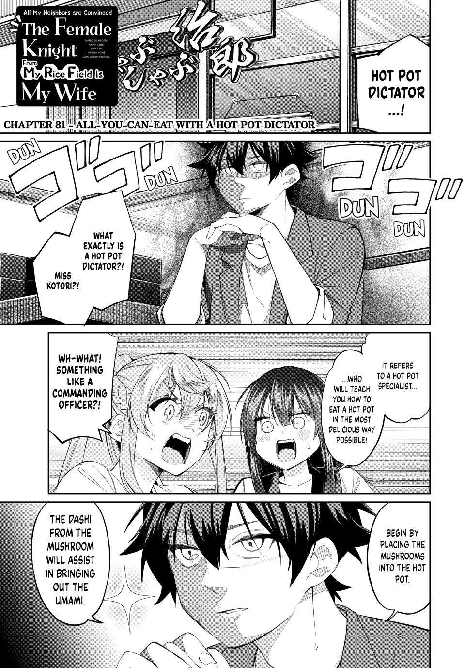 I Found a Female Knight in a Rice Field, in the Countryside They Think She’s My Wife Chapter 81 - Page 1