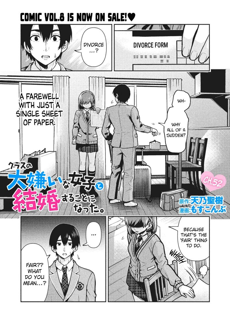 I Got Married to the Girl I Hate Most in Class Chapter 52.1 - Page 1
