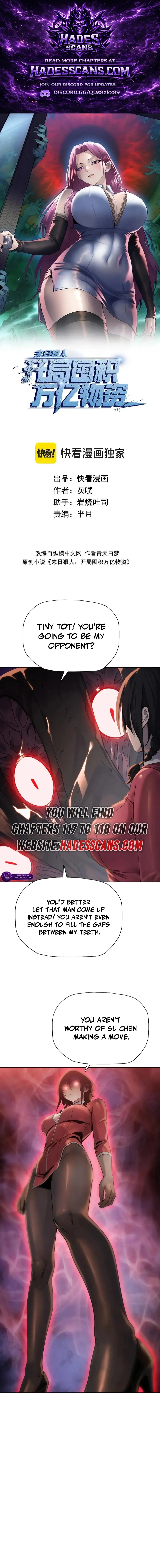 The Doomsday Ruthless Man: Hoarding Trillions of Supplies at the Beginning Chapter 118 - Page 1